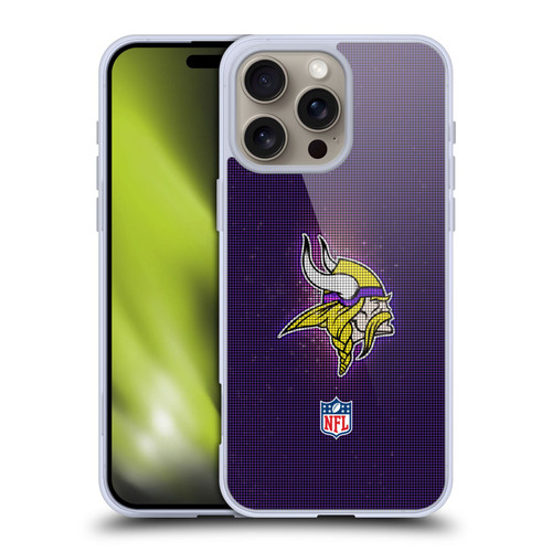 NFL Minnesota Vikings Artwork LED Soft Gel Case for Apple iPhone 16 Pro Max