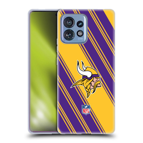 NFL Minnesota Vikings Artwork Stripes Soft Gel Case for Motorola Moto Edge 40 Pro