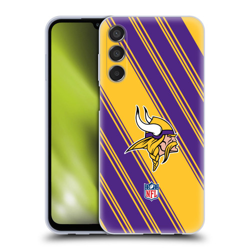 NFL Minnesota Vikings Artwork Stripes Soft Gel Case for Samsung Galaxy M15/F15 5G