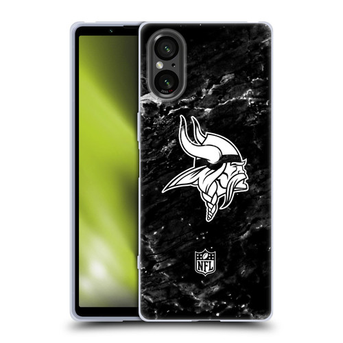 NFL Minnesota Vikings Artwork Marble Soft Gel Case for Sony Xperia 5 V 5G