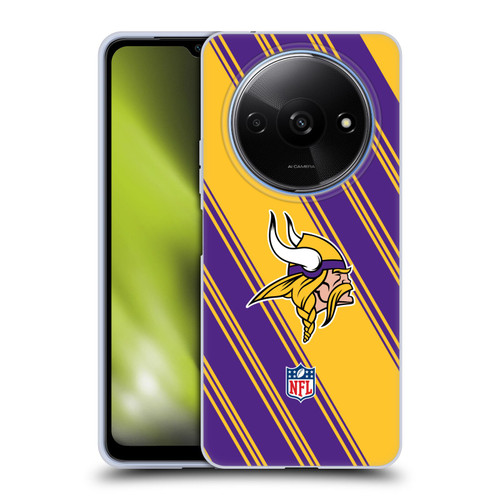 NFL Minnesota Vikings Artwork Stripes Soft Gel Case for Xiaomi Redmi A3