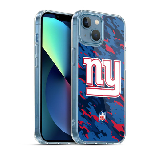 NFL New York Giants Logo Camou Soft Gel Case for Apple iPhone 13 Mini & MagSafe