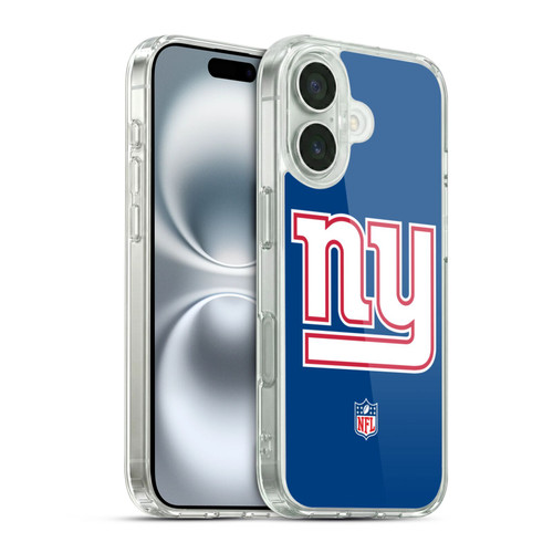 NFL New York Giants Logo Plain Soft Gel Case for Apple iPhone 16 & MagSafe