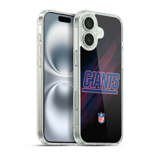 NFL New York Giants Logo Blur Soft Gel Case for Apple iPhone 16 Plus & MagSafe