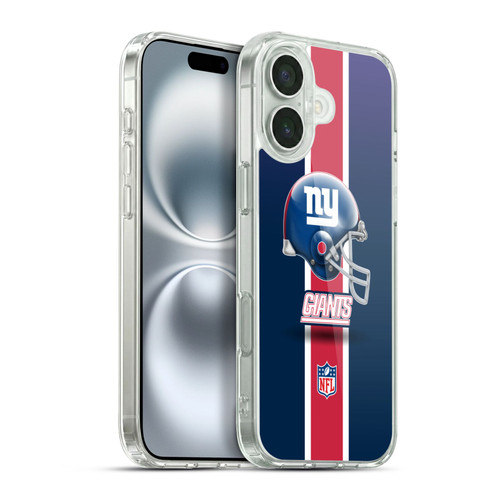 NFL New York Giants Logo Helmet Soft Gel Case for Apple iPhone 16 Plus & MagSafe