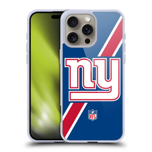 NFL New York Giants Logo Stripes Soft Gel Case for Apple iPhone 16 Pro Max NFL New York Giants Logo Stripes Soft Gel Case for Apple iPhone 16 Pro Max