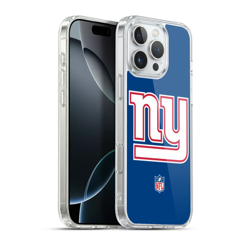 NFL New York Giants Logo Plain Soft Gel Case for Apple iPhone 16 Pro Max & MagSafe