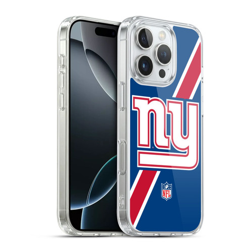 NFL New York Giants Logo Stripes Soft Gel Case for Apple iPhone 16 Pro & MagSafe
