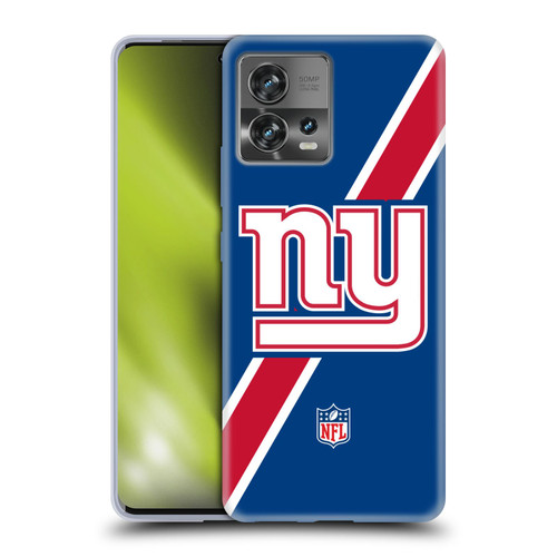 NFL New York Giants Logo Stripes Soft Gel Case for Motorola Moto Edge 30 Fusion