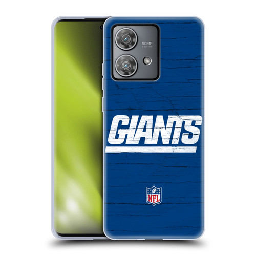NFL New York Giants Logo Distressed Look Soft Gel Case for Motorola Edge 40 Neo 5G