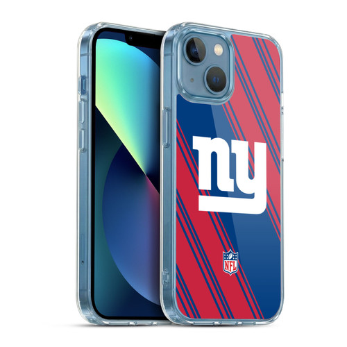 NFL New York Giants Artwork Stripes Soft Gel Case for Apple iPhone 13 Mini & MagSafe