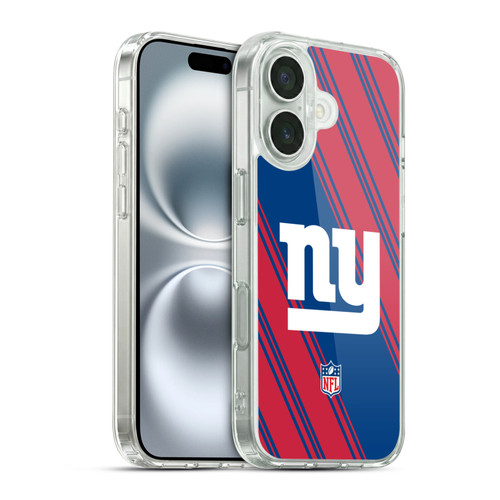 NFL New York Giants Artwork Stripes Soft Gel Case for Apple iPhone 16 & MagSafe