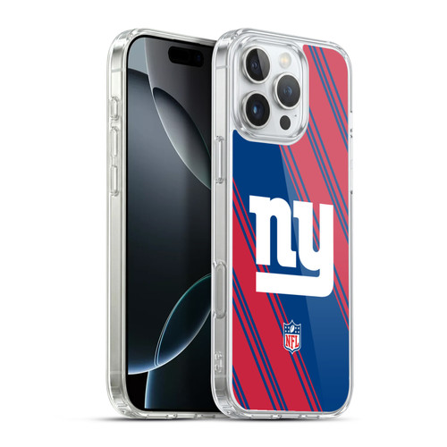 NFL New York Giants Artwork Stripes Soft Gel Case for Apple iPhone 16 Pro Max & MagSafe