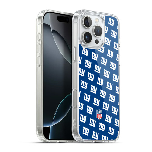NFL New York Giants Artwork Patterns Soft Gel Case for Apple iPhone 16 Pro Max & MagSafe
