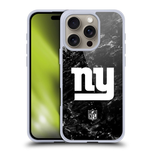NFL New York Giants Artwork Marble Soft Gel Case for Apple iPhone 16 Pro