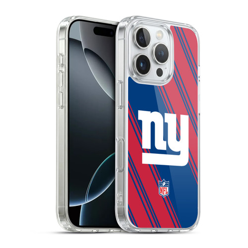 NFL New York Giants Artwork Stripes Soft Gel Case for Apple iPhone 16 Pro & MagSafe