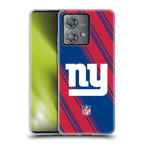 NFL New York Giants Artwork Stripes Soft Gel Case for Motorola Edge 40 Neo 5G