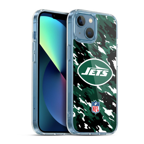 NFL New York Jets Logo Camou Soft Gel Case for Apple iPhone 13 Mini & MagSafe