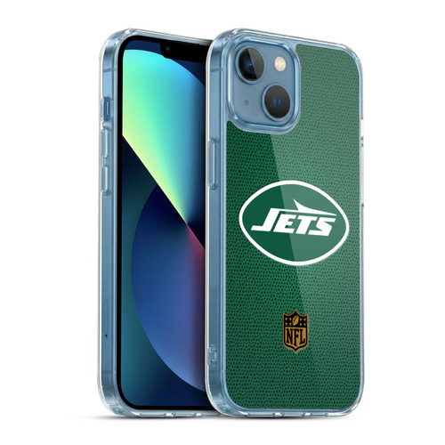 NFL New York Jets Logo Football Soft Gel Case for Apple iPhone 13 Mini & MagSafe