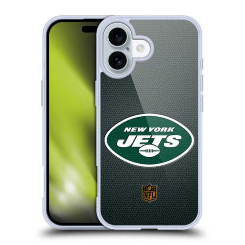 NFL New York Jets Logo Football Soft Gel Case for Apple iPhone 16