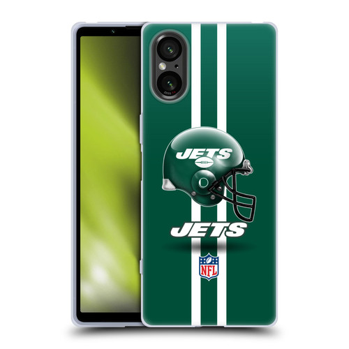 NFL New York Jets Logo Helmet Soft Gel Case for Sony Xperia 5 V 5G