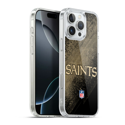 NFL New Orleans Saints Logo Blur Soft Gel Case for Apple iPhone 16 Pro Max & MagSafe
