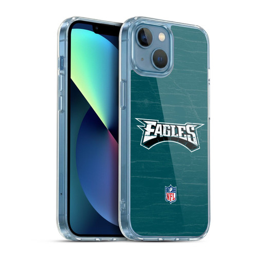 NFL Philadelphia Eagles Logo Distressed Look Soft Gel Case for Apple iPhone 13 Mini