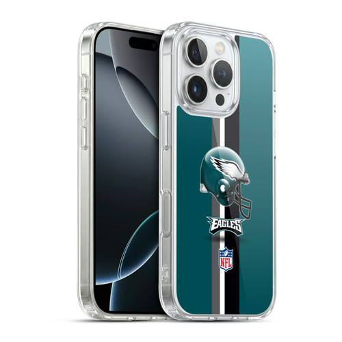 NFL Philadelphia Eagles Logo Helmet Soft Gel Case for Apple iPhone 16 Pro