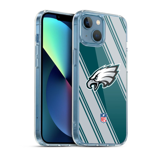 NFL Philadelphia Eagles Artwork Stripes Soft Gel Case for Apple iPhone 13 Mini