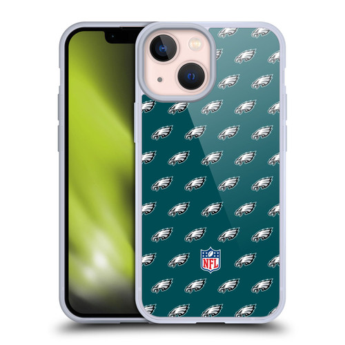 NFL Philadelphia Eagles Artwork Patterns Soft Gel Case for Apple iPhone 13 Mini