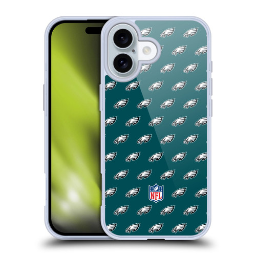 NFL Philadelphia Eagles Artwork Patterns Soft Gel Case for Apple iPhone 16