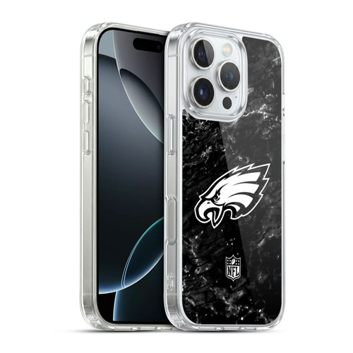 NFL Philadelphia Eagles Artwork Marble Soft Gel Case for Apple iPhone 16 Pro