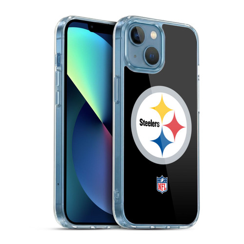 NFL Pittsburgh Steelers Logo Plain Soft Gel Case for Apple iPhone 13 Mini