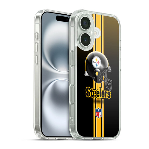 NFL Pittsburgh Steelers Logo Helmet Soft Gel Case for Apple iPhone 16