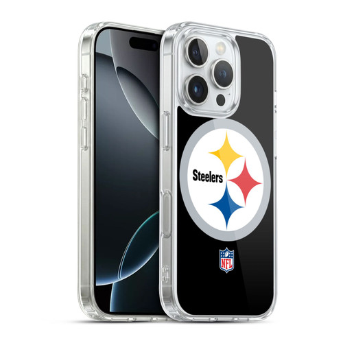 NFL Pittsburgh Steelers Logo Plain Soft Gel Case for Apple iPhone 16 Pro