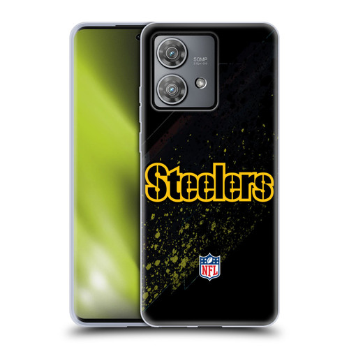 NFL Pittsburgh Steelers Logo Blur Soft Gel Case for Motorola Edge 40 Neo 5G