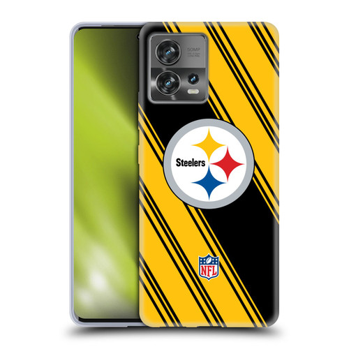 NFL Pittsburgh Steelers Artwork Stripes Soft Gel Case for Motorola Moto Edge 30 Fusion
