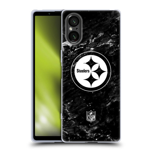 NFL Pittsburgh Steelers Artwork Marble Soft Gel Case for Sony Xperia 5 V 5G