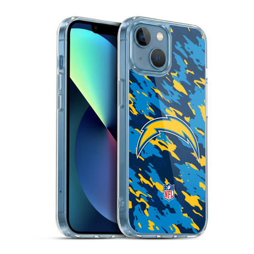 NFL Los Angeles Chargers Logo Camou Soft Gel Case for Apple iPhone 13 Mini & MagSafe