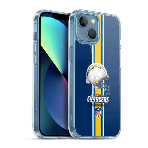 NFL Los Angeles Chargers Logo Helmet Soft Gel Case for Apple iPhone 13 Mini & MagSafe