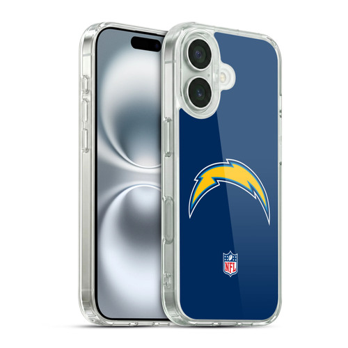 NFL Los Angeles Chargers Logo Plain Soft Gel Case for Apple iPhone 16 & MagSafe