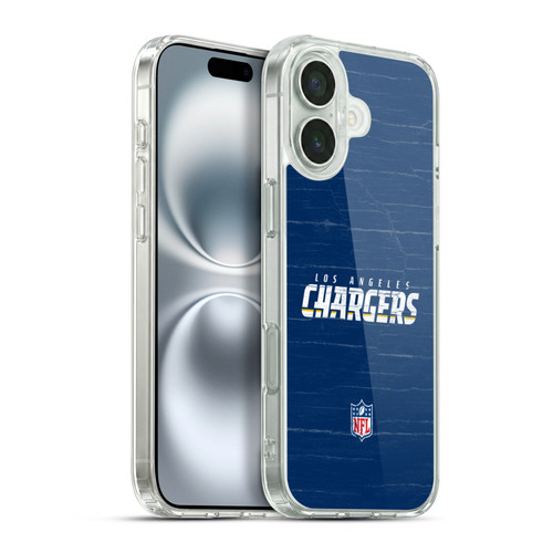 NFL Los Angeles Chargers Logo Distressed Look Soft Gel Case for Apple iPhone 16 Plus & MagSafe