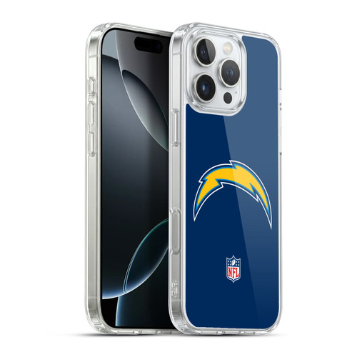 NFL Los Angeles Chargers Logo Plain Soft Gel Case for Apple iPhone 16 Pro Max & MagSafe