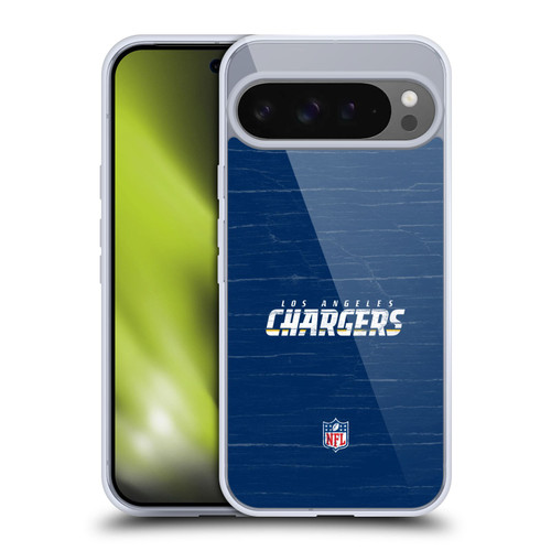 NFL Los Angeles Chargers Logo Distressed Look Soft Gel Case for Google Pixel 9 Pro XL