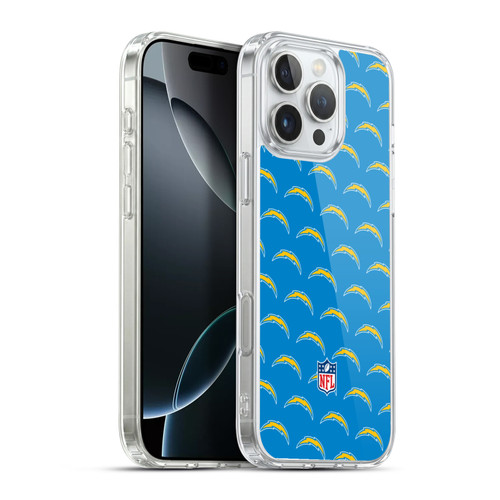 NFL Los Angeles Chargers Artwork Patterns Soft Gel Case for Apple iPhone 16 Pro Max & MagSafe