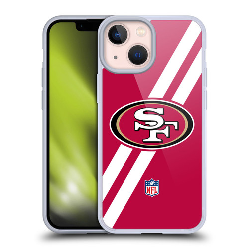 NFL San Francisco 49Ers Logo Stripes Soft Gel Case for Apple iPhone 13 Mini NFL San Francisco 49Ers Logo Stripes Soft Gel Case for Apple iPhone 13 Mini