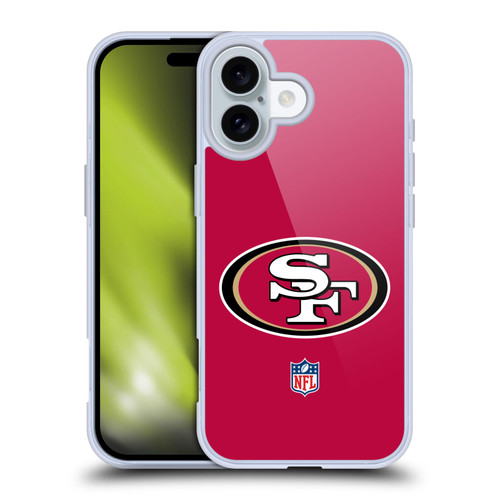 NFL San Francisco 49Ers Logo Plain Soft Gel Case for Apple iPhone 16 NFL San Francisco 49Ers Logo Plain Soft Gel Case for Apple iPhone 16