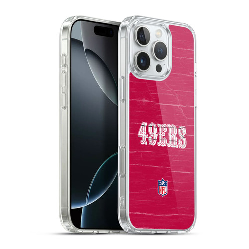 NFL San Francisco 49Ers Logo Distressed Look Soft Gel Case for Apple iPhone 16 Pro Max