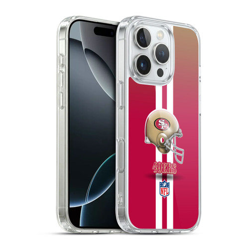 NFL San Francisco 49Ers Logo Helmet Soft Gel Case for Apple iPhone 16 Pro