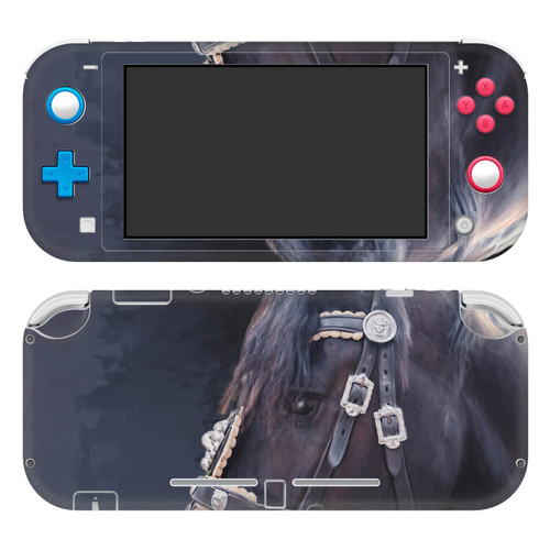 Simone Gatterwe Art Mix Friesian Horse Vinyl Sticker Skin Decal Cover for Nintendo Switch Lite